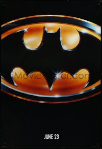 3w0669 BATMAN teaser 1sh 1989 directed by Tim Burton, cool image of Bat logo, matte finish!