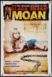 3w0690 BLACK SNAKE MOAN teaser 1sh 2007 Samuel L. Jackson & sexy Christina Ricci in chains!