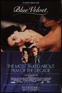 3w0210 BLUE VELVET 27x41 video poster 1986 David Lynch, sexy Isabella Rossellini, Kyle MacLachlan!