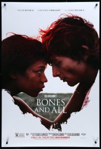 3w0695 BONES & ALL teaser DS 1sh 2022 a cannibal horror romantic melodrama w/ Russell & Chalamet!