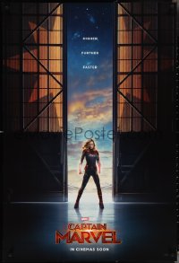 3w0701 CAPTAIN MARVEL int'l teaser DS 1sh 2019 incredible image of Brie Larson in the title role!