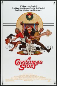 3w0709 CHRISTMAS STORY studio style 1sh 1983 best classic Christmas movie, art by Robert Tanenbaum!