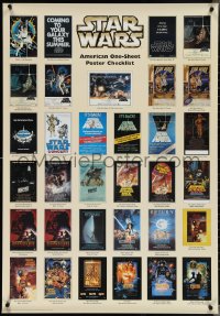 3w0233 STAR WARS CHECKLIST 28x40 commercial poster 1997 great images of most posters!