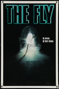 3w0761 FLY 1sh 1986 David Cronenberg, Jeff Goldblum, Geena Davis, cool creepy sci-fi art by Mahon!