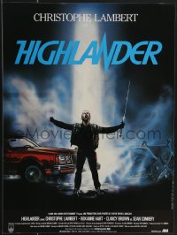 3w0358 HIGHLANDER French 16x22 1986 different Rombi art of immortal Christopher Lambert with sword!