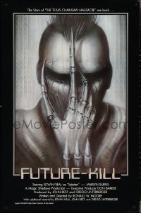 3w0774 FUTURE-KILL 1sh 1984 Edwin Neal, really cool science fiction artwork by H.R. Giger!