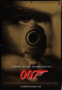 3w0780 GOLDENEYE advance DS 1sh 1995 Pierce Brosnan as James Bond 007, cool gun & eye close up!