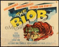 3w0531 BLOB 1/2sh 1958 Steve McQueen, cool art of the indescribable & indestructible monster!