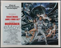 3w0542 MOONRAKER 1/2sh 1979 art of Moore as Bond & sexy Lois Chiles by Goozee!