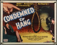 3w0545 PHANTOM LADY 1/2sh R1950 Franchot Tone, sexy Ella Raines, Woolrich, Condemned to Hang, rare!