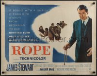 3w0548 ROPE 1/2sh 1948 great image of James Stewart holding the rope, Alfred Hitchcock classic!