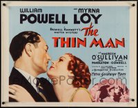 3w0552 THIN MAN 1/2sh R1962 romantic art of William Powell & Myrna Loy, W.S. Van Dyke classic!