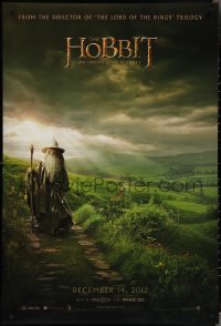 3w0803 HOBBIT: AN UNEXPECTED JOURNEY teaser DS 1sh 2012 cool image of Ian McKellen as Gandalf!