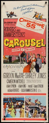 3w0567 CAROUSEL insert 1956 Shirley Jones, Gordon MacRae, Rodgers & Hammerstein musical!