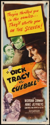 3w0574 DICK TRACY VS. CUEBALL insert 1946 Morgan Conway vs crazed Dick Wessel!