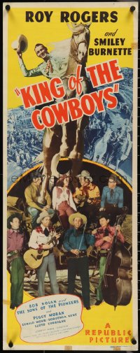 3w0599 KING OF THE COWBOYS insert 1943 Roy Rogers, Trigger, Bob Nolan & Sons of the Pioneers, rare!