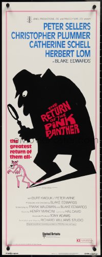 3w0617 RETURN OF THE PINK PANTHER insert 1975 Peter Sellers as Inspector Jacques Clouseau, R.W. art!