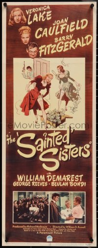 3w0619 SAINTED SISTERS insert 1948 sexy Veronica Lake & Joan Caulfield, Barry Fitzgerald!