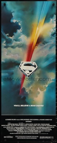 3w0624 SUPERMAN insert 1978 comic book hero Christopher Reeve, Gene Hackman, Bob Peak art!