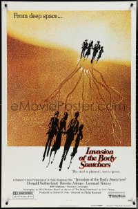 3w0815 INVASION OF THE BODY SNATCHERS advance 1sh 1978 Philip Kaufman sci-fi, read the Dell book!