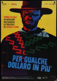 3w0261 FOR A FEW DOLLARS MORE Italian 1sh R2014 Leone, Papuzza cowboy western art of Eastwood!