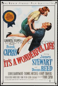 3w0215 IT'S A WONDERFUL LIFE 24x36 video poster R1986 James Stewart & Donna Reed in Capra classic!