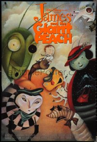 3w0823 JAMES & THE GIANT PEACH DS 1sh 1996 Walt Disney stop-motion fantasy cartoon, cool artwork!