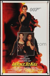 3w0847 LICENCE TO KILL 1sh 1989 Timothy Dalton as James Bond, sexy Carey Lowell & Talisa Soto!