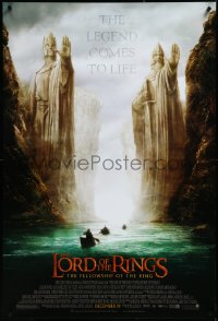 3w0856 LORD OF THE RINGS: THE FELLOWSHIP OF THE RING advance 1sh 2001 J.R.R. Tolkien, Argonath!