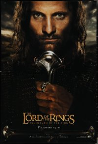 3w0860 LORD OF THE RINGS: THE RETURN OF THE KING teaser DS 1sh 2003 Viggo Mortensen as Aragorn!