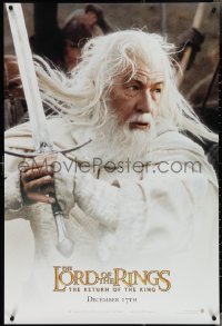 3w0858 LORD OF THE RINGS: THE RETURN OF THE KING teaser DS 1sh 2003 Ian McKellan as Gandalf!