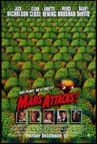 3w0872 MARS ATTACKS! int'l advance 1sh 1996 directed by Tim Burton, great image of brainy aliens!