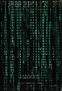 3w0875 MATRIX RELOADED holofoil teaser 1sh 2003 Keanu Reeves, free your mind in 2003!