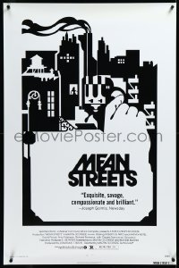 3w0876 MEAN STREETS 1sh 1973 Scorsese, Robert De Niro, Keitel, alternate black & white artwork!