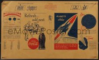 3w0311 COCA-COLA school book cover 1940 planets and stars, space travel and more!