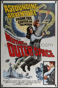 3w0882 MUTINY IN OUTER SPACE 1sh 1964 wacky sci-fi, astounding adventure from the moon's center!