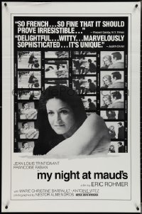 3w0884 MY NIGHT AT MAUD'S 1sh 1970 Eric Rohmer's Ma nuit chez Maud, Trintignant, Francoise Fabian!