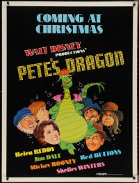 3w0896 PETE'S DRAGON teaser 1sh 1977 Walt Disney animation/live action, great art of Elliott & cast!