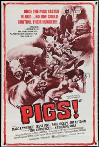 3w0901 PIGS 1sh 1972 wacky killer swine, once they tasted blood - no one could control their hunger!