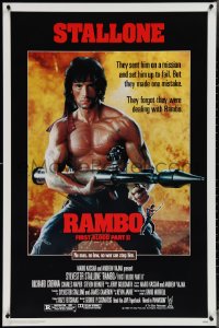 3w0918 RAMBO FIRST BLOOD PART II 1sh 1985 no law, no war can stop Sylvester Stallone w/his RPG!