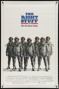 3w0932 RIGHT STUFF advance 1sh 1983 great line up of the first NASA astronauts all suited up!