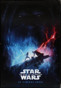 3w0934 RISE OF SKYWALKER int'l teaser DS 1sh 2019 Star Wars, Kylo battles Rey, in Cinemas Soon!