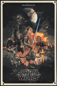 3w0097 FORCE AWAKENS #24/50 artist's proof 24x36 art print 2017 art by Grzegorz Domaradzki, variant!