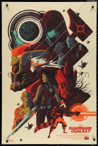 3w0107 GUARDIANS OF THE GALAXY signed #14/50 artist's proof 24x36 art print 2015 by Tom Whalen, reg.!