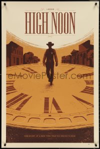 3w0117 HIGH NOON signed #142/175 24x36 art print 2015 Mondo, art by Tom Whalen, first edition!