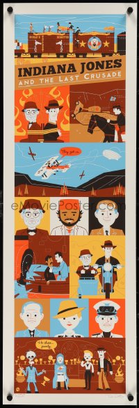 3w0120 INDIANA JONES & THE LAST CRUSADE signed #83/250 12x36 art print 2014 by Perillo, Crusade 1989!