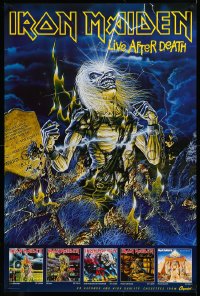 3w0228 IRON MAIDEN 24x36 music poster 1986 Live After Death, Riggs art of Eddie rising from grave!