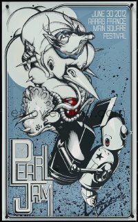 3w0230 PEARL JAM 22x36 music poster 2012 Arras, France, Greg Simkins & Johnny Rodriguez, show ed.!