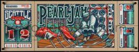 3w0229 PEARL JAM 2-sided 12x32 music poster 2018 Pearl Jam Seattle tour, great Brad Klausen art!