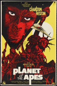 3w0145 PLANET OF THE APES #200/250 24x36 art print 2018 Mondo, art by Francesco Francavilla!